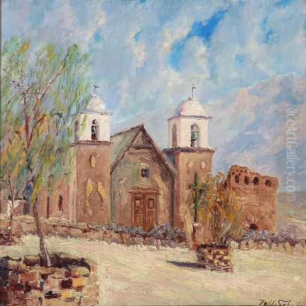 At Iglesia Nuestra De La Candelaria, Cochinoca In The Jujuy Province, Argentina Oil Painting by Pablo Schouboe