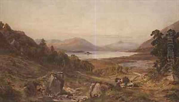 Head of Lough Carrib Connemara Oil Painting by John Faulkner