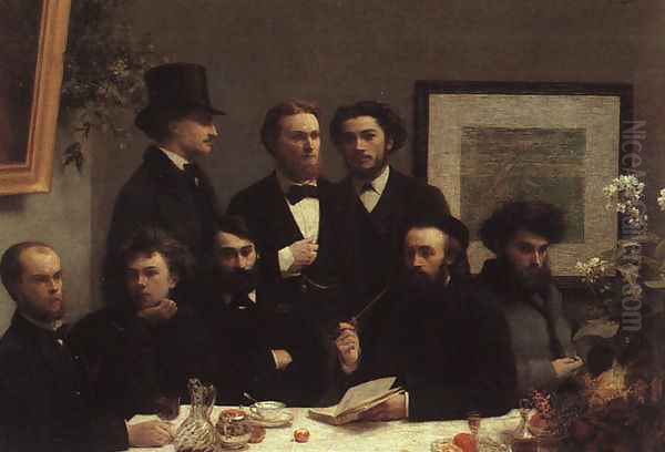 The Corner of the Table 1872 Oil Painting by Ignace Henri Jean Fantin-Latour