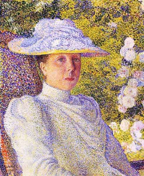 Portrait of Mathilde Vereeken Oil Painting by Theo van Rysselberghe