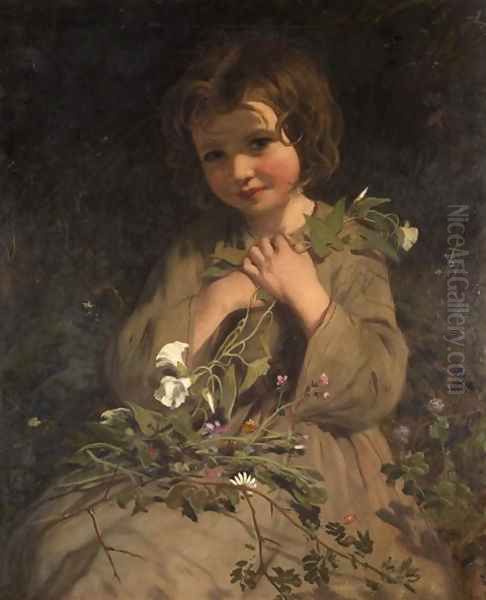 Wild Flowers Oil Painting by James Sant