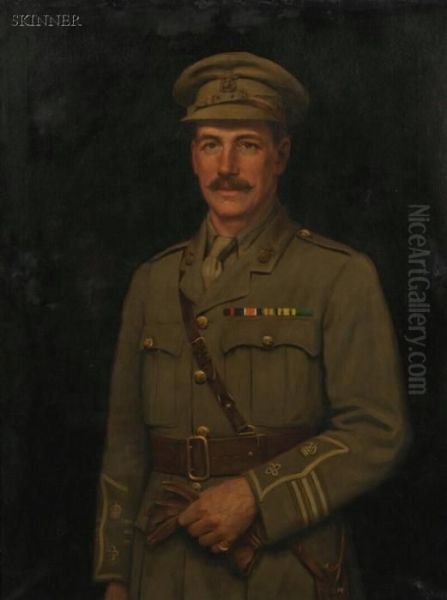 Portrait Of A Military Official Oil Painting by Frank Markham Skipworth