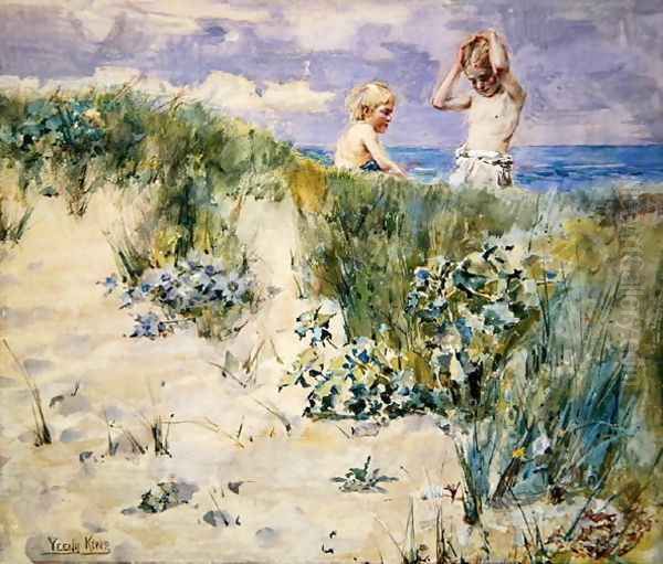 On the Dunes Oil Painting by Henry John Yeend King