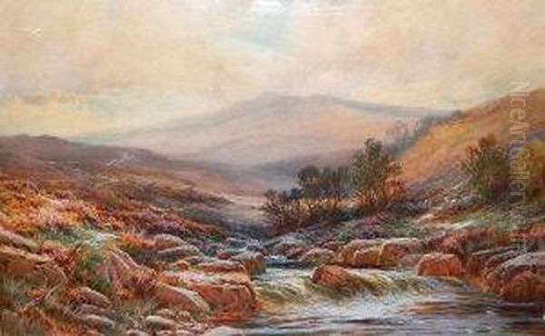 Highland River Landscape Oil Painting by Rubens A.J.N. Southey