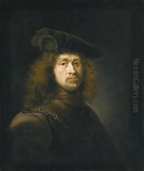 Portrait Of A Man Oil Painting by Johann Spillenberger