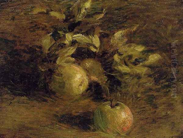 Apples Oil Painting by Ignace Henri Jean Fantin-Latour