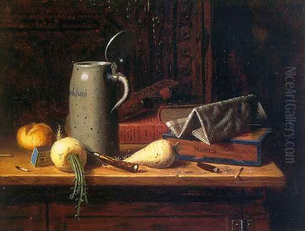 Still Life with Turnips 1883 Oil Painting by William Michael Harnett