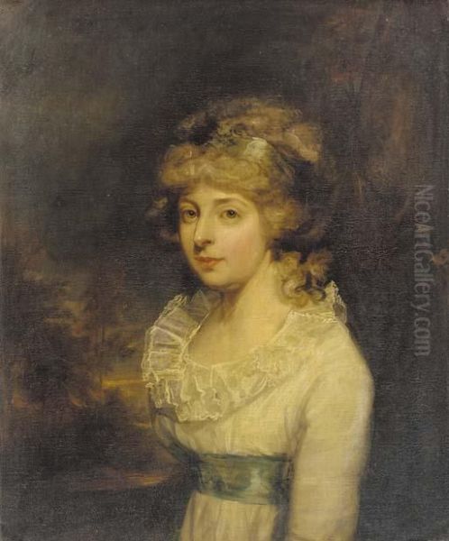 Portait Of The Hon. Mary Wyndham Bouverie Oil Painting by Thomas Stewart