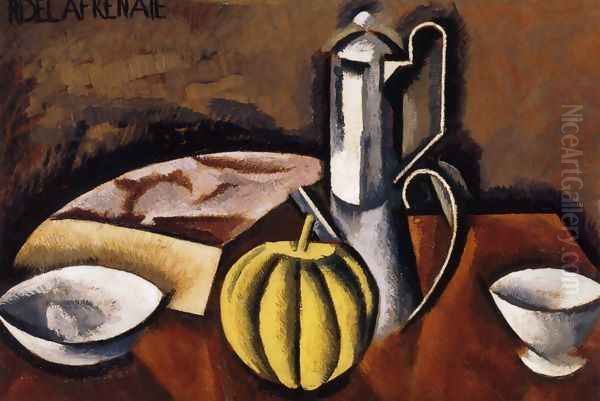 Still Life with Coffee Pot and Melon Oil Painting by Roger de La Fresnaye