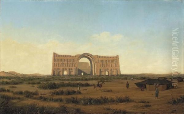 The Ctesiphon Arch, Iraq Oil Painting by Alexander Svoboda