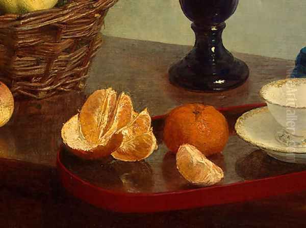 Still Life [detail: 2] Oil Painting by Ignace Henri Jean Fantin-Latour