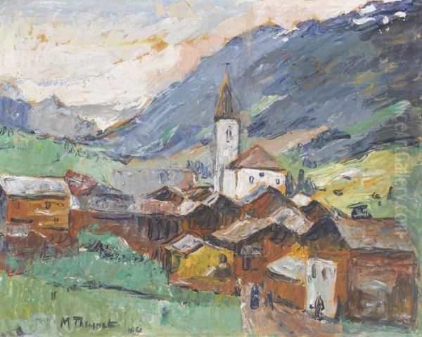 Ansicht Von Kippel Im Lotschental Oil Painting by Max Robert Theynet