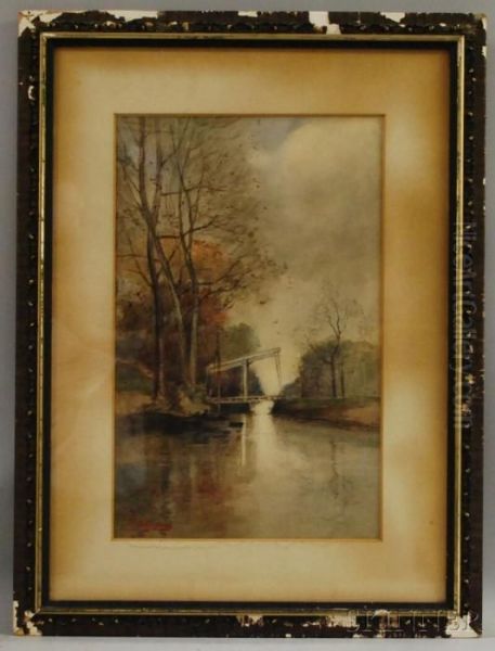 The Old Drawbridge Oil Painting by Friedrich Tiedemann