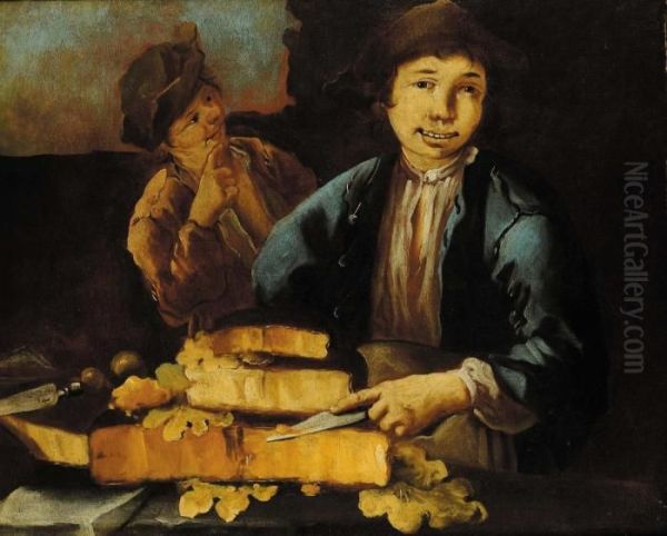 Venditore Di Formaggi Oil Painting by Giambattista Todeschini