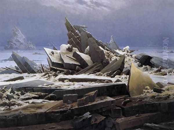 The Sea of Ice 1824 Oil Painting by Caspar David Friedrich