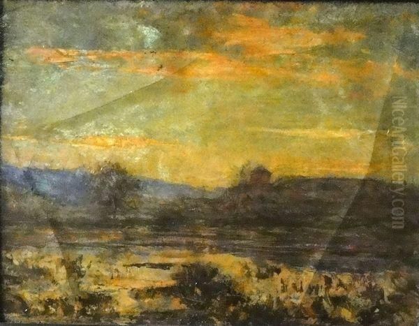 Paysage Lacustre Oil Painting by Joseph Trevoux