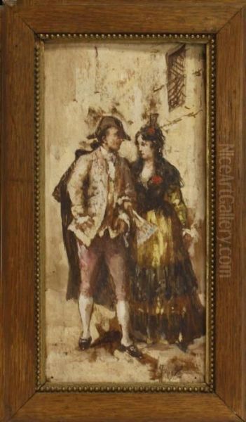 Pareja Galante Oil Painting by Zenon Trigo