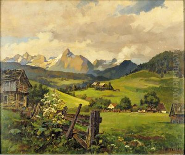 Sonniges Almenland Oil Painting by Karl Tucek