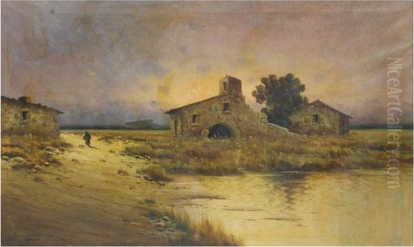 Paisaje Oil Painting by Manuel Urgelles Trias