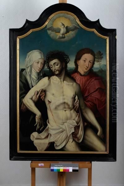 Kruisafname Met Maria En Johannes De Evangelist Oil Painting by Zoon Van De Verloren