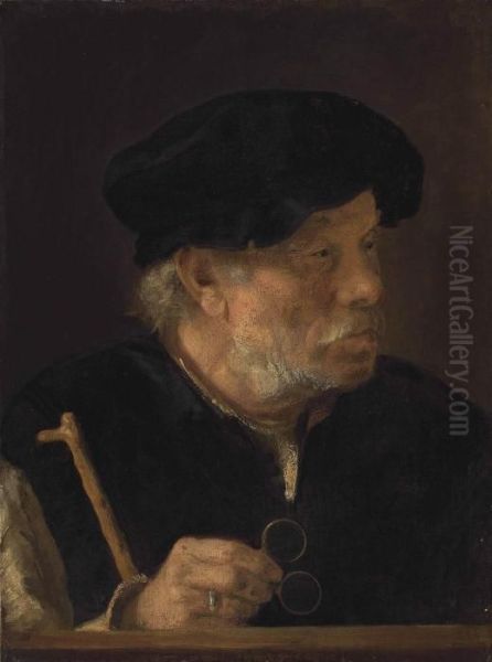 A Man Oil Painting by Karel van der Pluym