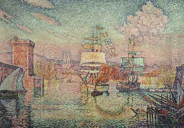 Entrance to the Port of Marseille, 1918 Oil Painting by Paul Signac