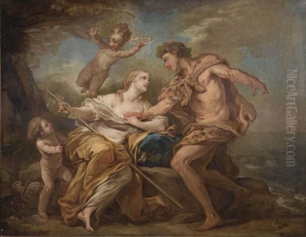 Bacchus Et Ariane Oil Painting by Charles Andre Van Loo