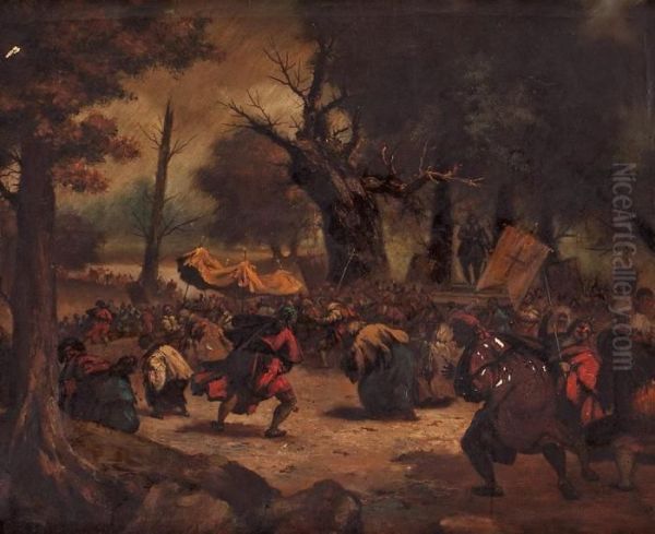 Procesion Oil Painting by Eugenio Lucas Velazquez