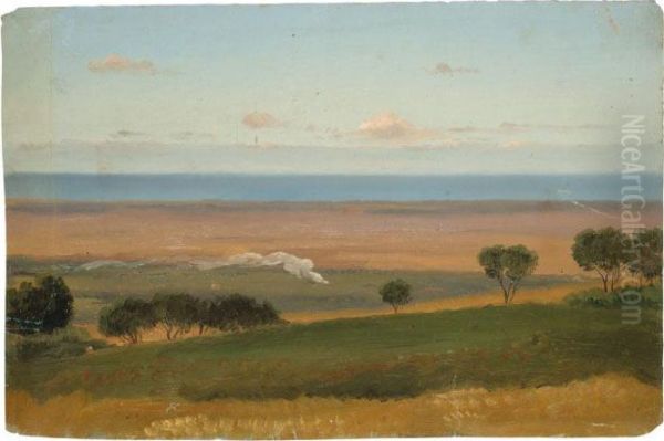 Blick Von Albano Auf Das Tyrrhenische Meer Oil Painting by Albert Franz Venus