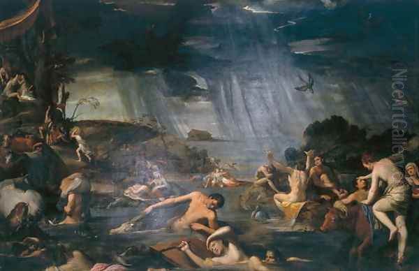 The Flood Oil Painting by Carlo Saraceni