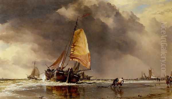 Dutch Pincks off Hatwyk Oil Painting by Edward William Cooke