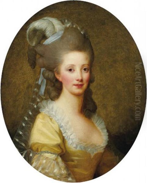 Portrait D'une Femme En Buste Oil Painting by Elisabeth Louise Vigree Lebrun