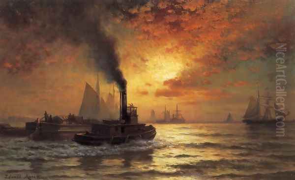 New York Harbor II Oil Painting by Edward Moran