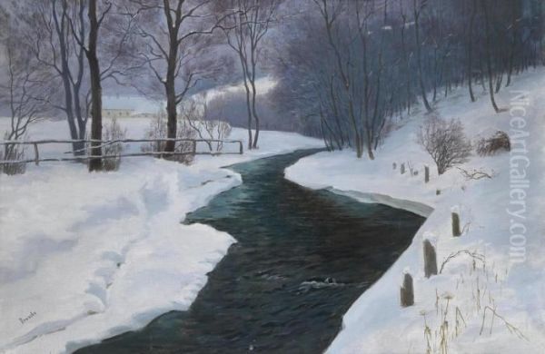 In Deep Winter Oil Painting by Richard Freiherr Von Drasche Wartinberg