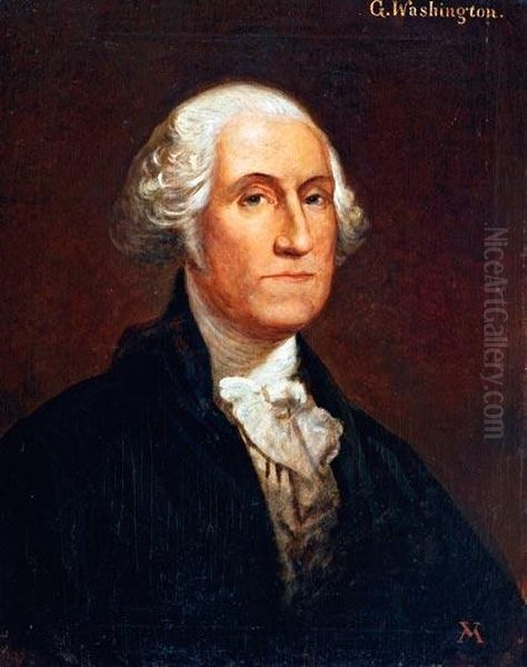 George Washington Portreja Oil Painting by Viktor Von Madarasz