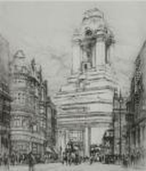 Freemason's Hall, Great Queen Street Oil Painting by William Walcott British