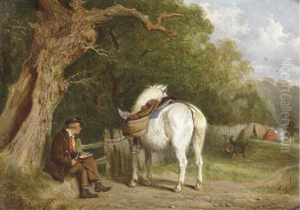 The Poacher's Lunch Oil Painting by Martin T. Ward