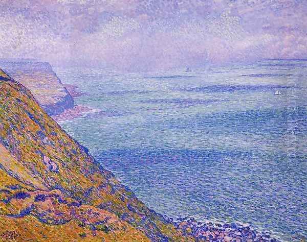 The Cap Gris Nez, Foggy Weather Oil Painting by Theo van Rysselberghe