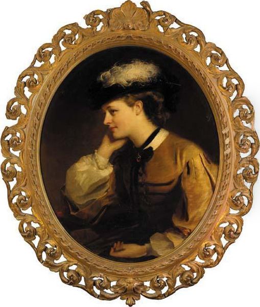 Portrait Of Florence Stephenson Oil Painting by Henry, Weigall Jnr.