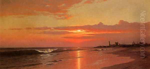 Sunrise: Marine View Oil Painting by Francis Augustus Silva