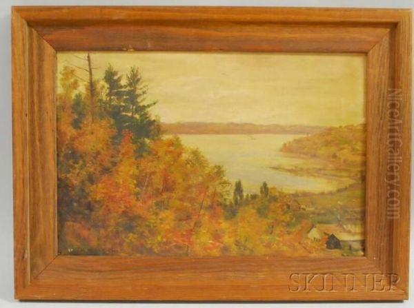 Cap Rouge Cove From The Hill, Quebec Oil Painting by Robert J. Wickenden