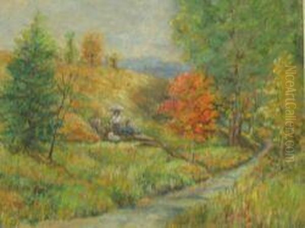 View Of A Country Road Oil Painting by Arthur B. Wilder