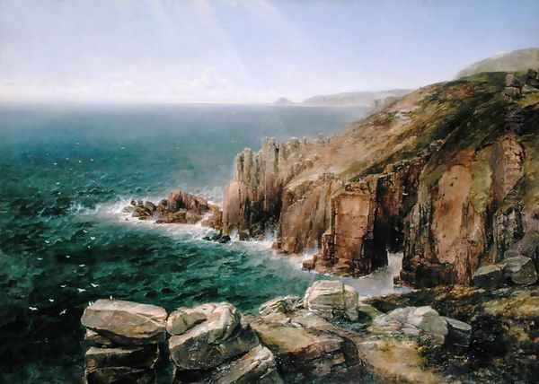 Land's End, Cornwall Oil Painting by Thomas Creswick