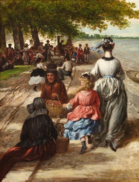 Near The Beach, Gloucester Oil Painting by William E. Winner