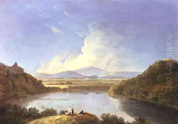 Lake Albano Oil Painting by Richard Wilson