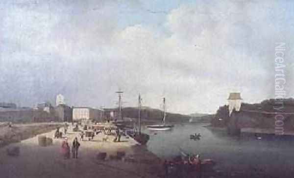 Westport Quay 1818-19 Oil Painting by James Arthur O'Connor