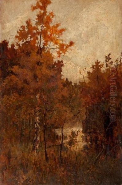 Autumn Shade Oil Painting by William James Yule