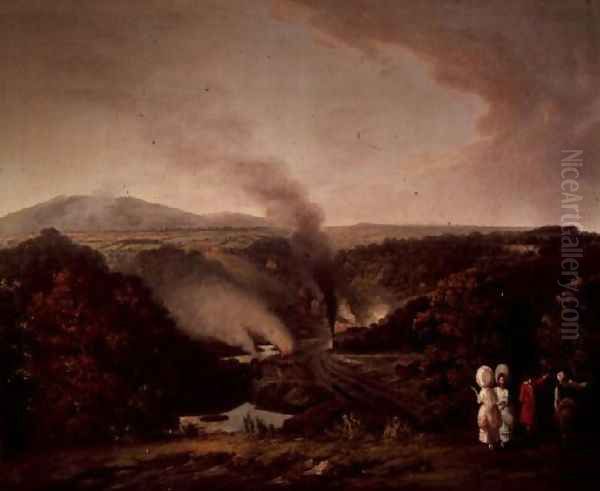 Afternoon at Coalbrookdale, 1777 Oil Painting by William Williams