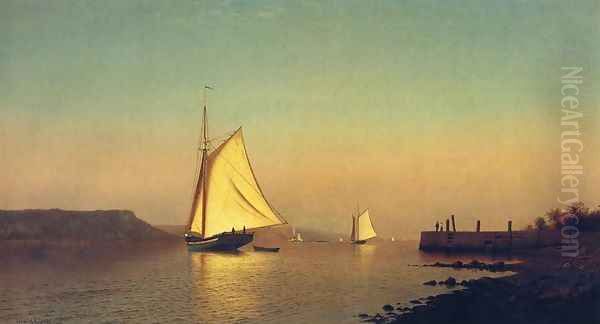 October on the Hudson Oil Painting by Francis Augustus Silva