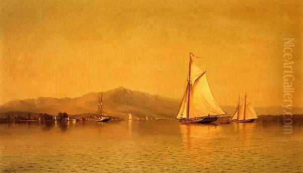 On the Hudson Near Haverstraw Oil Painting by Francis Augustus Silva